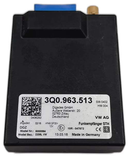 Řídící jednotka nezávislého topení WEBASTO, 3Q0 963 513